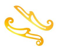 ADOCARN Règle de Couture Courbe Multifonctionnelle en Plastique Jaune 2pcs, Résistante la Déformation la Casse, pour Couture DIY et Patchwork