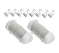 ADOCARN Rouleaux de Rechange pour Râpe Électrique Pieds, Lot de 10 Têtes Abrasives Grises, Compatibles Outils Pédicure Électriques, Meuleuses à Pied pour Élimination Callosités, Usage