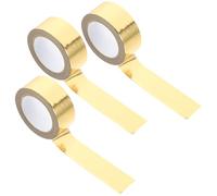 ADOCARN Rouleaux de Ruban Adhésif Doré Washi Décoratif Lot de 3 en Papier Gildé, sans Résidu, pour Décoration de Scrapbooking et Loisirs Créatifs