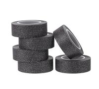 ADOCARN Ruban Adhésif en Papier Noir Pailleté Déchirable 6 Rouleaux Petit et Portable pour Loisirs Créatifs pour Scrapbooking et Journal Intime