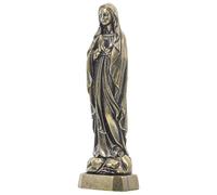 ADOCARN Sculpture Miniature en Laiton Vierge, Statue Divine Vintage pour Décoration Intérieure et Ornement de Bureau, Présent pour Collectionneurs et Amateurs