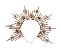 ADOCARN Serrage-tête Couronne De Déesse Pour Fille Unique Doré Léger Accessoire Coiffure Cosplay Fête Carnaval