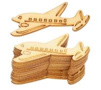 ADOCARN Set Créatif de 20 Pièces de Décorations en Copeaux de Bois pour Peinture Éducative Diy, Modèle de Navette Spatiale en Plastique, pour Décorer Bibliothèque ou Fenêtre