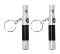 ADOCARN Sifflet de Survie avec Boussole Intégrée et Lampe Torche, Alliage D'aluminium, 2pcs, Outil Multifonctionnel pour Camping Nocturne et Activités Extérieures