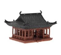 ADOCARN Statue De Pagode Chinoise Miniature 6x4,5 Cm en Résine Effet Pierre, Décor Zen Asiatique pour Micro-Paysage Bureau Ou Jardin, Ornement De Bonsaï Traditionnel