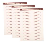 ADOCARN Stickers Sourcils 3 Feuilles Taille Standard Waterproof Transfert Tatouage 3d Unisexe Maquillage Quotidien Facile à Appliquer Couleur Marron