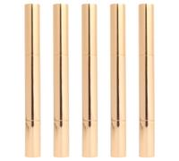 ADOCARN Stylo à Vernis à Ongles Vide 3ml en Aluminium Or, Pinceau Précis avec Mécanisme Twist, Lot de 5 pour Usage Professionnel ou Personnel
