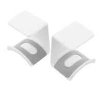 ADOCARN Support Casque Gaming sous Bureau sans Perçage, Lot 2 Crochets Plastique Blanc, Rangement Compact pour Étudiants et Bureaux, Fixation Adhésive Solide