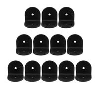 ADOCARN Support de Connecteur Adapté en Nylon Noir L Forme 12pcs pour Projets de Cloisonnement et Sanitaires Publics Installation Facile et Polyvalente