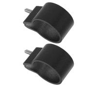 ADOCARN Support de Tringle à Penderie Montage Polyvalent en Acier Inoxydable Noir, 2 Pièces, Résistance la Corrosion pour Placards et Espaces de Vie Petits ou Grands