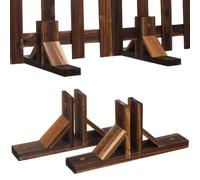 ADOCARN Support Fixe de Claustra Bois Exterieur en Bois Solide Base de Clôture Stable pour Jardin Lot de 2 Pièces et Clôture de Pelouse