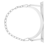 ADOCARN Support Mural Polyvalent pour Bouteille de Propane en Acier Robuste, Crochet de Fixation Blanc pour Bonbonne de Gaz, Support Stabilisateur Simple pour Usage Industriel