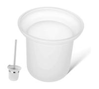 ADOCARN Support Mural Verre Givré Antidérapant pour Brosse WC Porte-balayette Multifonction pour Salle de Bain Rangement Hygiénique et Facile à Nettoyer