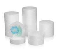 ADOCARN Supports en Mousse pour Décoration de Gâteaux, 18 Disques Cylindriques 7,5 X 2,5 CM, Mousse Souple Blanche, Adaptés Modelage et Exercices Manuels