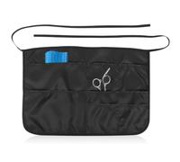 ADOCARN Tablier de Coiffure Professionnel Noir en Polyester Léger avec Plusieurs Compartiments et Attache Réglable pour Ménage et Coiffure