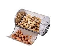 ADOCARN Tambour de Torréfaction en Acier Inoxydable 20cm, Cage de Rôtissage Robuste pour Four Électrique, Accessoire pour Griller Maïs et Frites