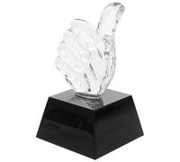 ADOCARN Trophée en Verre Mignon pour Garçon et Filles Design Cartoon Pouces Levés, Taille Portable, comme Trophée Scolaire ou Présent Spécial pour École Primaire
