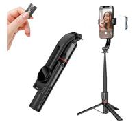 Adolapro Snap360 Trépied magnétique pour selfie, trépied magnétique Adolapro de 111,8 cm avec télécommande, léger pour voyage (2 lumières)