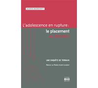 Adolescence en rupture le placement au femnin une enquete de terrain - Mazzocchetti Jacinth - Academia Eds - broché - Livre