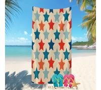 Adolescent Enfant Serviette de Plage - 70x140 Cm éToiles Dynamiques Microfibre Anti Sable Serviette de Voyage Portable Jaune Séchage Rapide Super Absorbant pour Plage Natation Sport