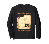 Adolescents Affirmation Positive Santé mentale Bonjour Magnifique Cadeau Manche Longue