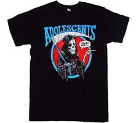 Adolescents Men T-Shirt Welcome to Reality Balboa Fun Zone Punk Rock Black Tee Manches Courtes(3X-Large)