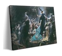 Adolf-hiremy-hirschl-souls-on-the-banks-of-the-acheron-1898-obelisk-art-history Poster d'œuvres d'art Impression sur toile Décoration d'intérieur Cadre décoratif 20 x 30 cm
