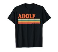Adolf Prénom personnalisé Rayures Vintage T-Shirt Graphique avec Valeur