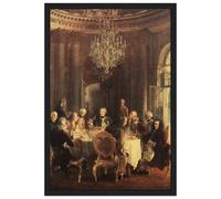 Adolph Von Menzel - Table ronde du roi Frédéric II à Sanssouci Voltaire (1849-5) - 17, X 22, Fine Art Print-1 Peinture décorative encadrée rétro et peinture d'art Impression d'art Décoration moderne