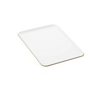 A'Domo PV-LIV-1193 Point-Virgule Plateau de Service Rectangulaire Blanc 33 x 23 cm, Bois, Marron