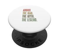 ADONIS the Man the Myth the LEGEND | FUNNY - Men Boys Name PopSockets PopGrip Interchangeable