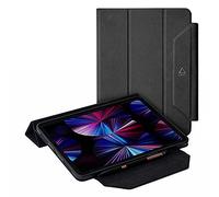 Adonit Étui à trois volets compatible avec iPad Pro 11" 2022, support magnétique avec fermoir, mise en veille et réveil automatique, chargement sans fil Pencil 2, porte-stylets, noir