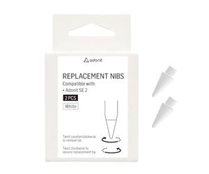 Adonit Lot de 2 embouts de rechange SE 2 (blanc)