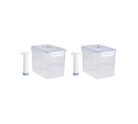 Adoorniequea Lot de 2 récipients sous vide pour salades, repas et aliments secs, 3,6 l