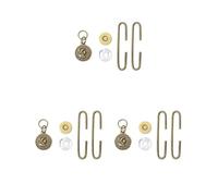 Adoorniequea Lot de 3 fermoirs magnétiques en alliage pour sac à main - Bronze