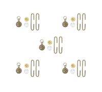 Adoorniequea Lot de 5 fermoirs magnétiques en alliage pour sac à main - Bronze