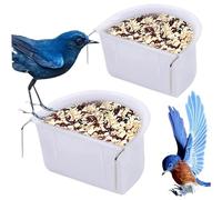 Adopraison de Cage à Oiseaux, 2pcs Bol de Nourriture Suspendue à l'oiseau avec Croche