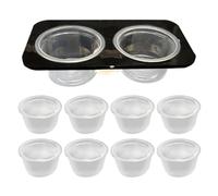 Adopraison De Reptile Arboricole - ABS Pet Feeder Bowl, Lizard Water Plat | 11,5x6cm Single / 8.3x7.5 Cm Containateur Alimentaire, Plat D'alimentation Compact À Double Compartiment Avec Base Stable Po