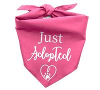 Adopt Me Bandana pour chiens, bandana pour chien qui vient d'adopter, écharpe triangulaire amusante et mignonne pour chiens de petite, moyenne et grande taille, cadeau pour maman, propriétaire de