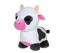 Adopt Me! Peluche de Collection de 15 cm - Vache - Douce et câline - Directement inspirée du Jeu n° 1, Jouets pour Enfants, Noir