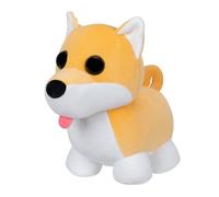 Jazwares Peluche Adopt Me! Shiba-Inu AME0103 – officielle, 20 cm, avec code de jeu