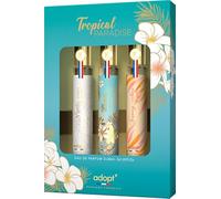 adopt TROPICAL PARADISE Coffret de 3, 3 x 30 ml Eau de Parfums pour femmes | Set cadeau de parfum (3x30ml), à offrir, parfums exotiques, adopt : parfum pour femme