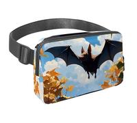 Adoptez l'aventure avec notre sac à bandoulière, parfait pour les voyages, la course à pied et les activités de plein air, chauve-souris mignonne, Multicolore #05, 1.5x9.0x5.9in/4x23x15cm