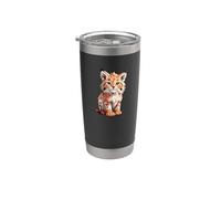 Adoptez le Lynx sauvage Gobelet isotherme en acier inoxydable double paroi