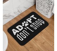 Adoptez N'Achetez Pas ! Refuge pour Animaux Tapis De Porte Durable Paillasson Antidérapant Paillasson Interieur Entree pour Bureau Salle De Bain Jardin 60X40Cm