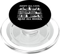 Adoptez Tous Les Chats Lisez Tous Les Livres Cat Lover Bookworm Reader PopSockets PopGrip pour MagSafe
