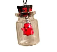 Adoptez un collier fantôme 6,5 x 3,2 cm | Pendentif Collier fantôme avec bouteille et un petit fantôme qui y est pris au piège est disponible accessoire d'Halloween cadeau ou bijoux de vacances, Siehe