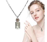 Adoptez Un fantôme | Collier Pendentif fantôme dans Une Bouteille | Collier Pendentif Petit fantôme dans Une fiole, Cadeaux décoratifs d'halloween à la Mode, Bijoux fantômes pour Femmes et