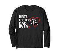 Adoption Family Love Heart Fist Bump Best Foster Dad Ever Manche Longue