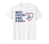 Adoption Family Love Heart Fist Bump Best Foster Dad Ever T-Shirt